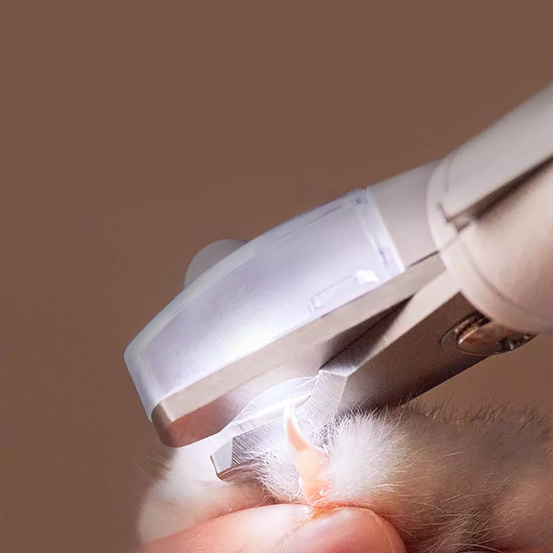 Professional Pet Nail Clipper Scissors LED Trimmer for Dogs and Cats