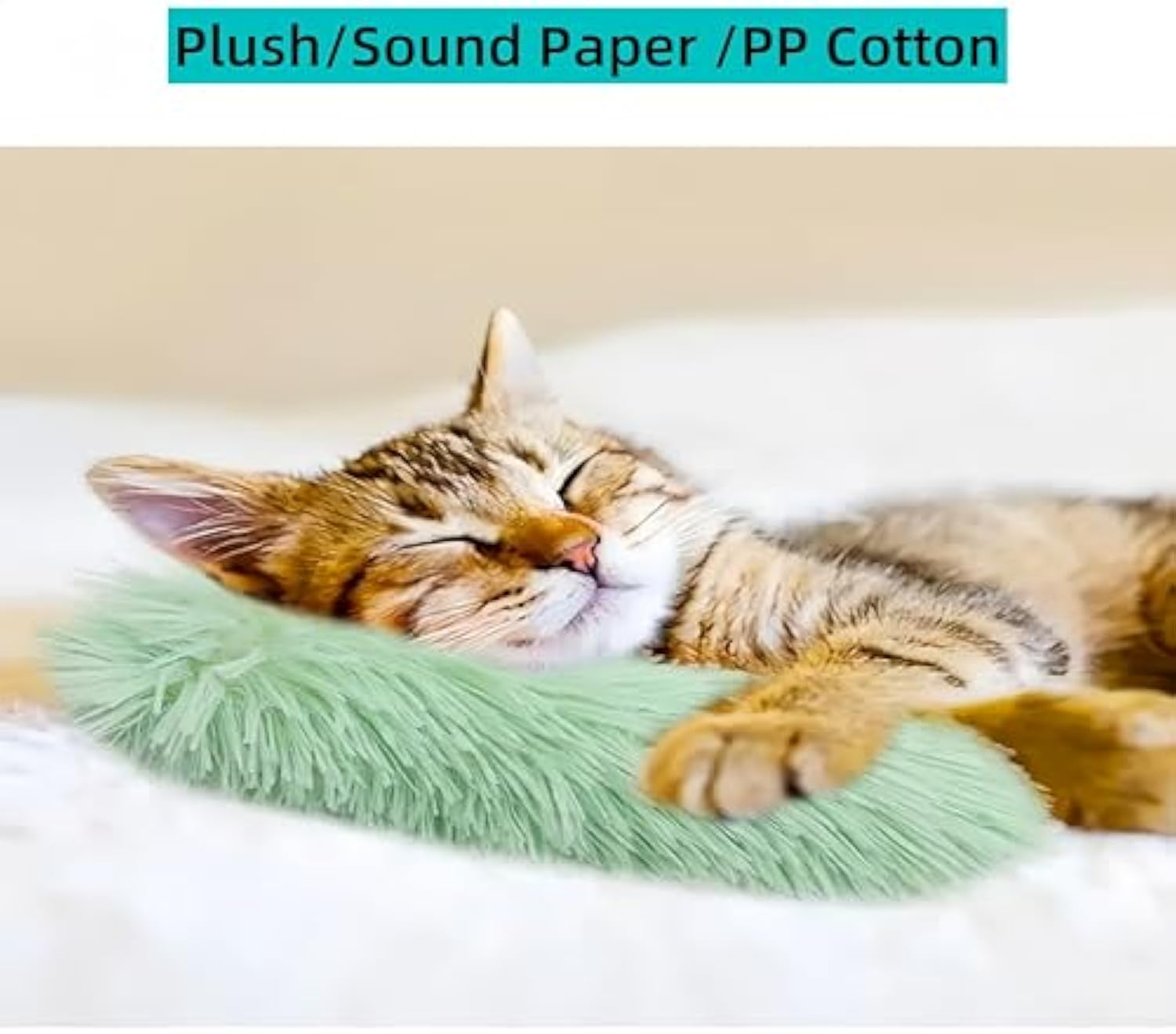 Interactive Catnip Cat Toys Soft Crinkle Pillow for Indoor Cats