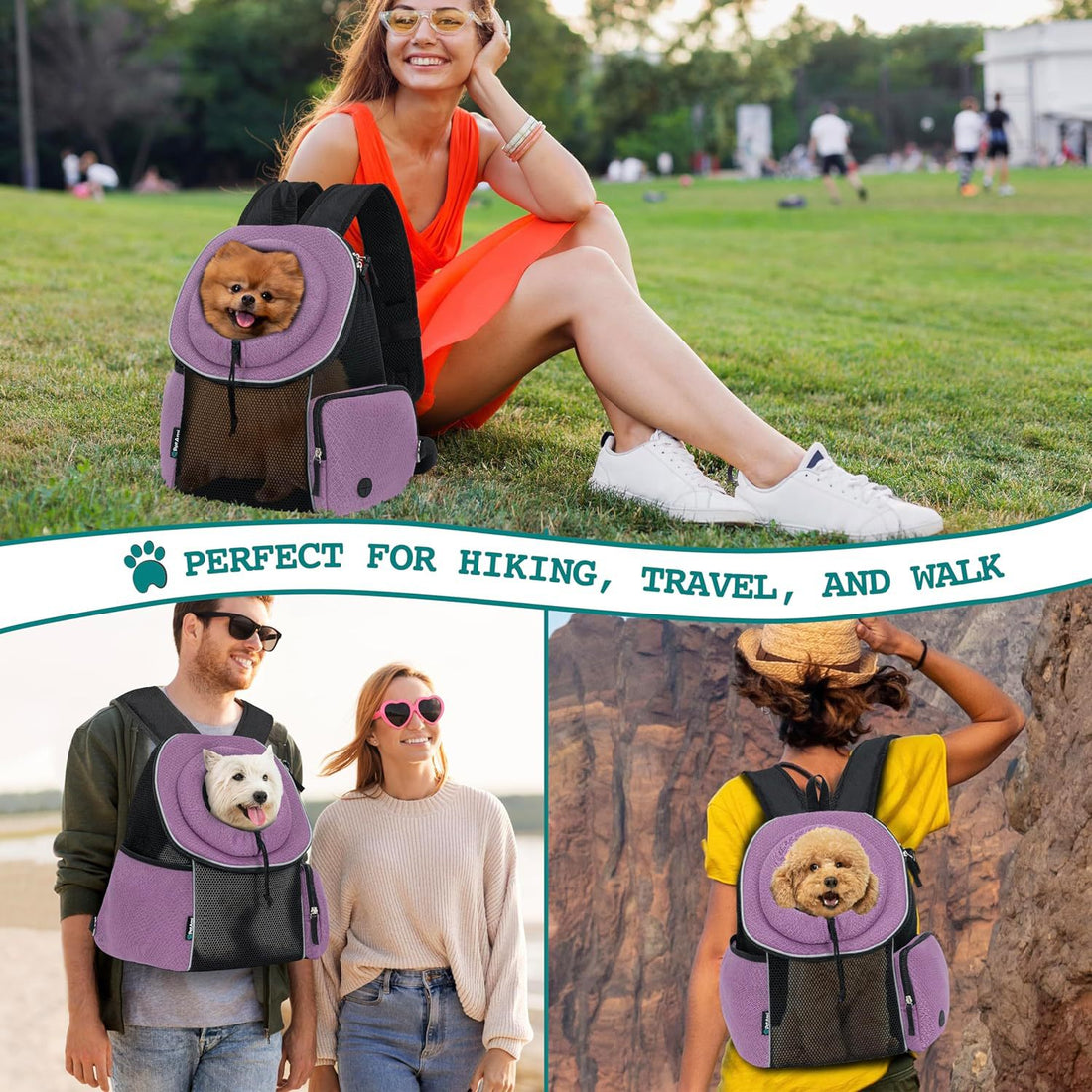 Portable Breathable Dog Carrier Backpack for Travel and Outdoors
