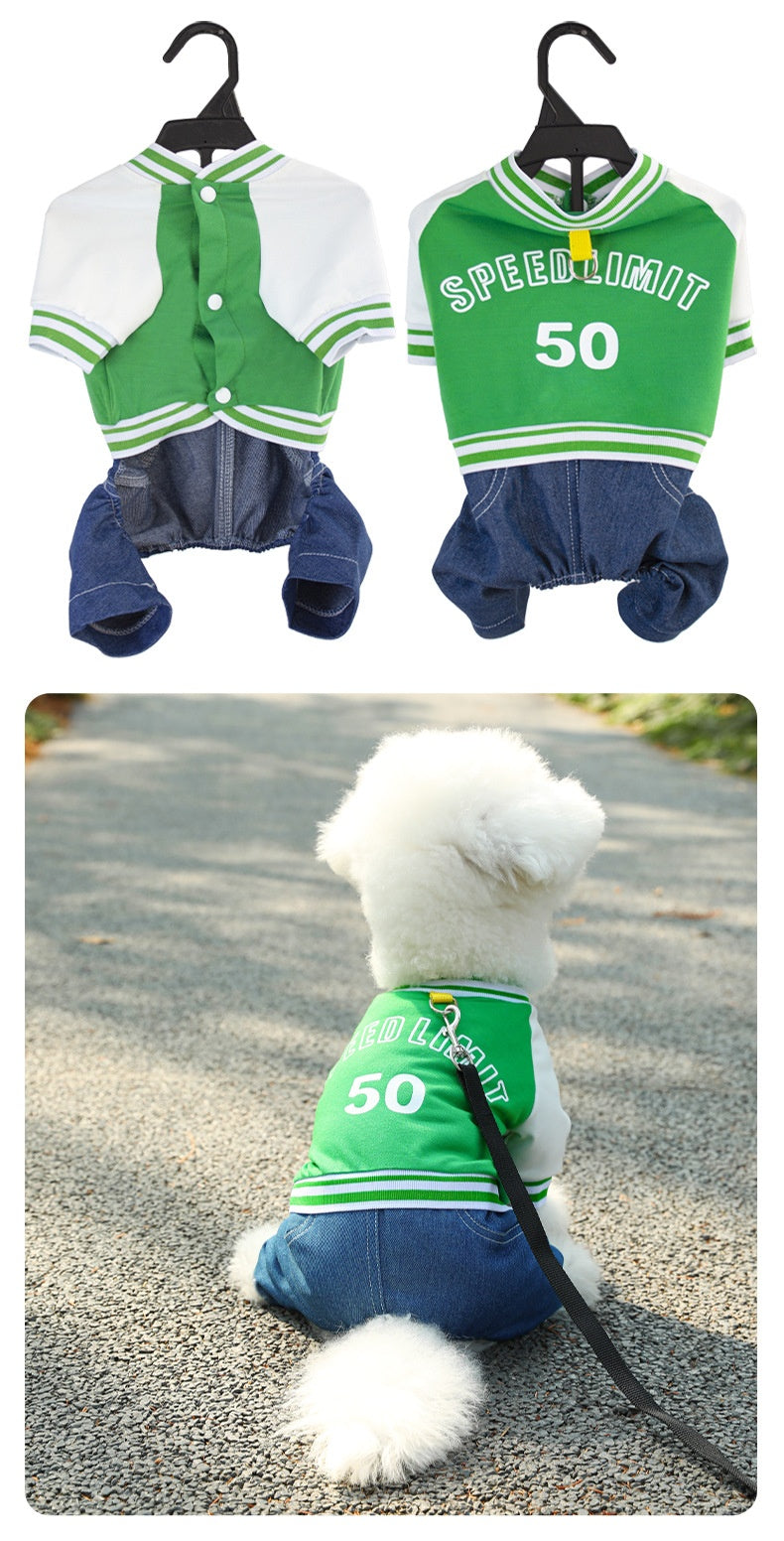 Four-Legged Fashion Dog Sweater – Casual Polyester Knit in 4 Colors (S–3XL)
