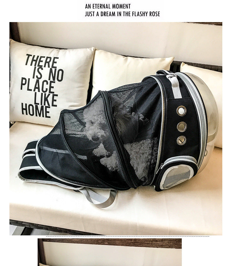 Portable Bubble Backpack Pet Carrier 360 Degree View for Cats and Small Dogs