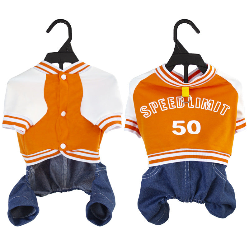Four-Legged Fashion Dog Sweater – Casual Polyester Knit in 4 Colors (S–3XL)