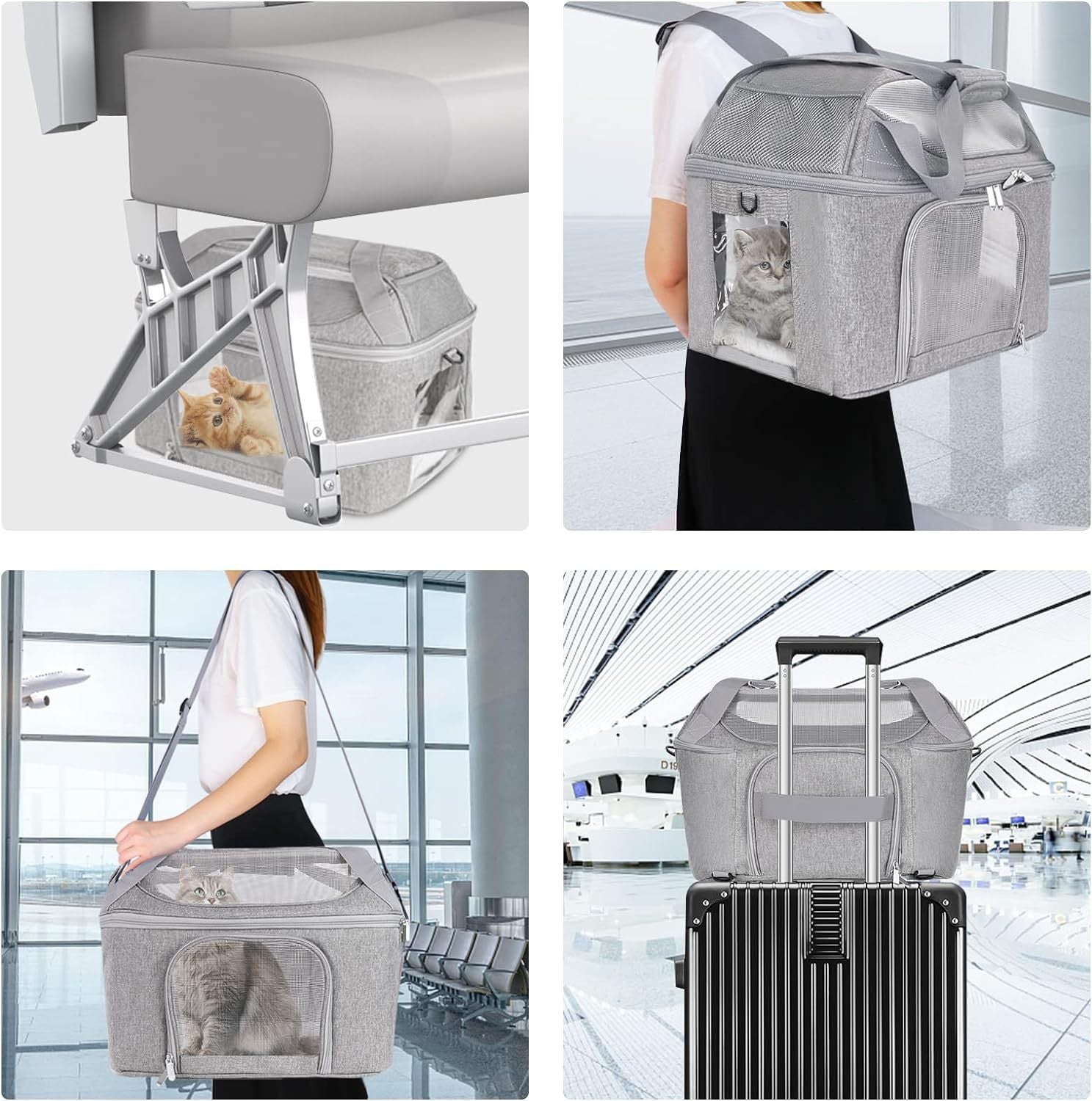 Breathable Pet Backpack Carrier for Small Dogs and Cats