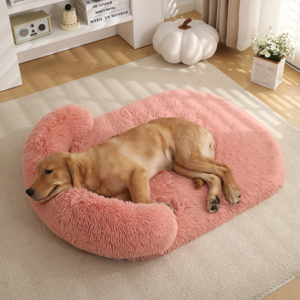 Oversized Plush Pet Cushion Bed – Warm Dog & Cat Mat in 14 Colors (XS–XXL)