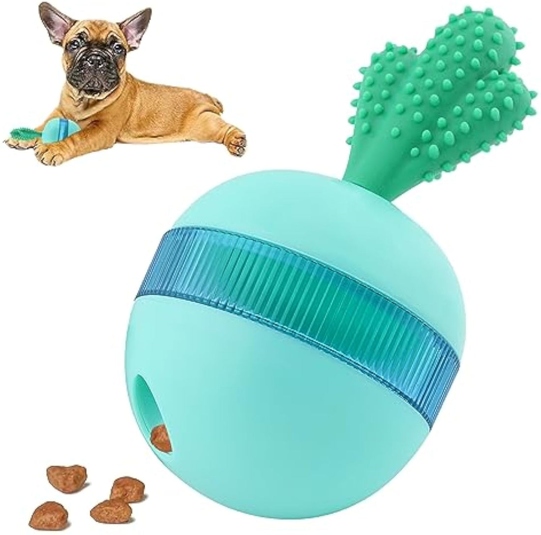 Interactive Treat Dispensing Dog Puzzle Toy Durable Rubber Chew Ball