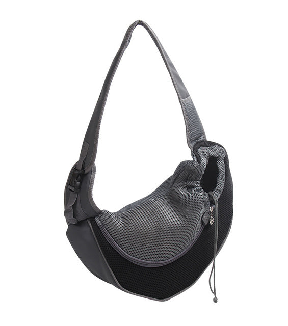 Outdoor Mesh Pet Carrier Shoulder Sling Bag for Cats and Dogs