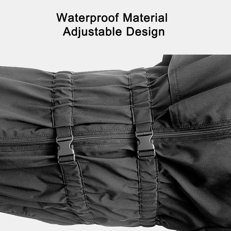 Waterproof All-Weather Dog Raincoat – Reflective 4-Legged Jacket in Black & Red (XL–5XL)