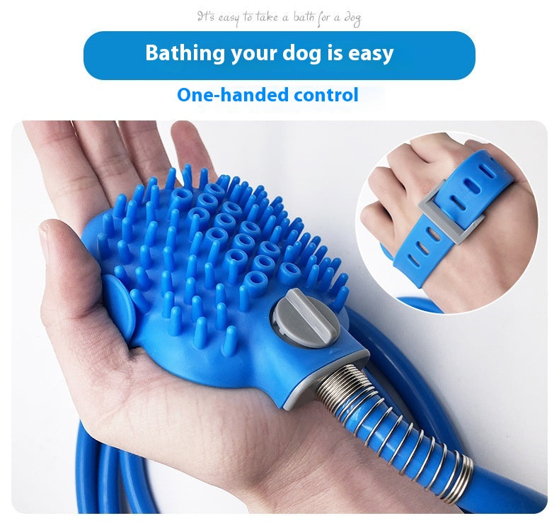 Silicone Pet Bathing Gloves Handheld Massage Brush for Dogs