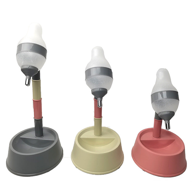 Standing Pet Water Dispenser Adjustable Height Bowl for Cats and Dogs