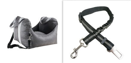 Waterproof Portable Dog Car Seat Carrier with Mesh and Safety Features