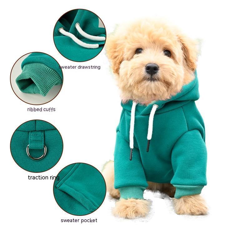 Hooded Dog Sweater – Casual Cotton Pullover in 4 Colors (S–XL)