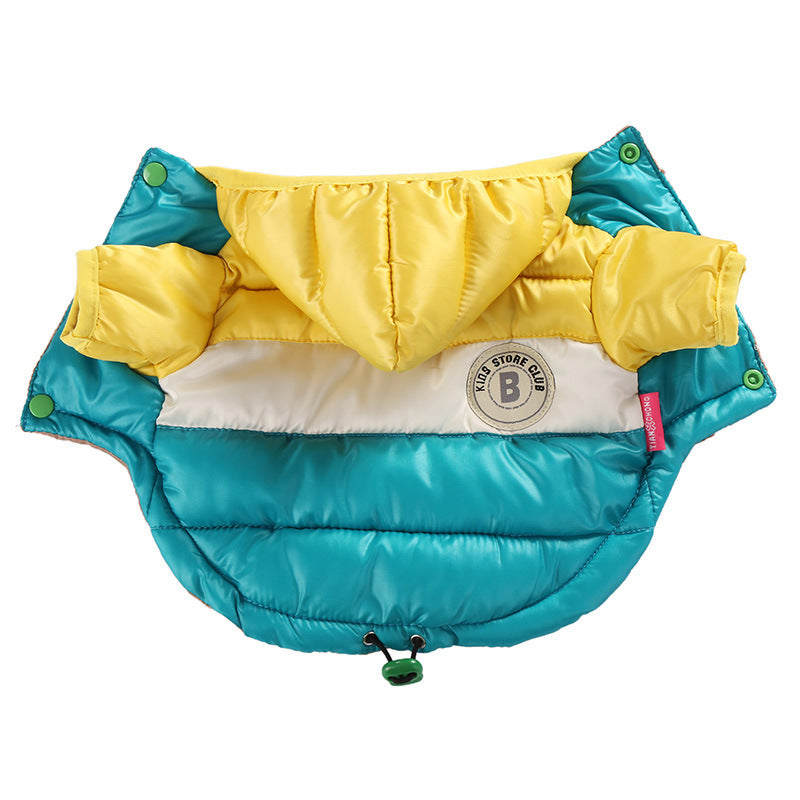 Waterproof Cotton-Padded Dog Jacket – Warm Winter Coat in 5 Colors (Size 10–26)