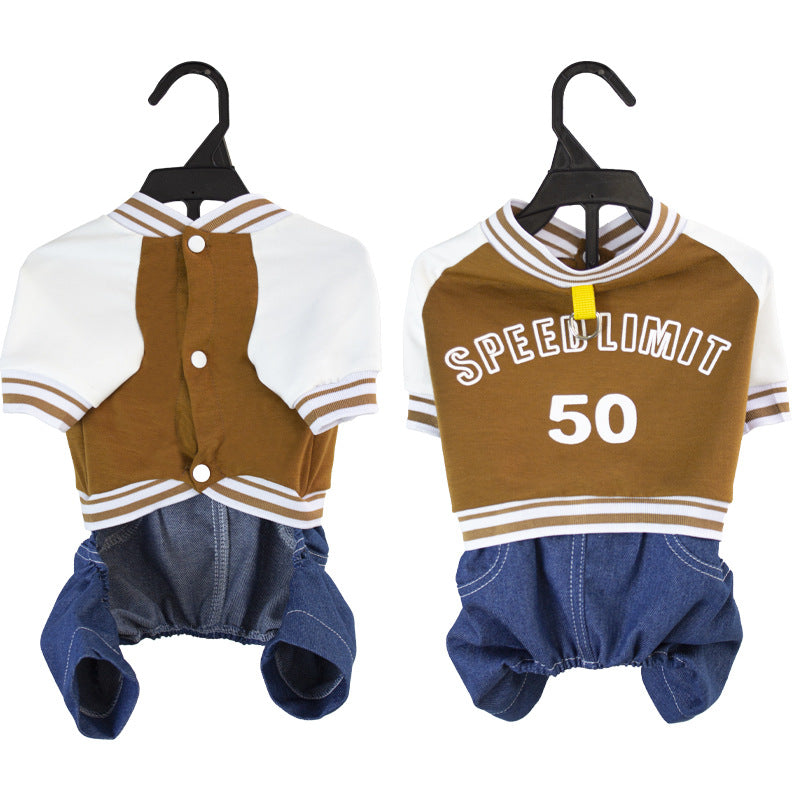 Four-Legged Fashion Dog Sweater – Casual Polyester Knit in 4 Colors (S–3XL)