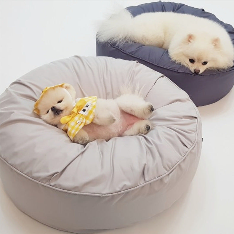 Moisture-Proof Washable Dog Bed – Large Round Nest with Removable Cover (3 Sizes)
