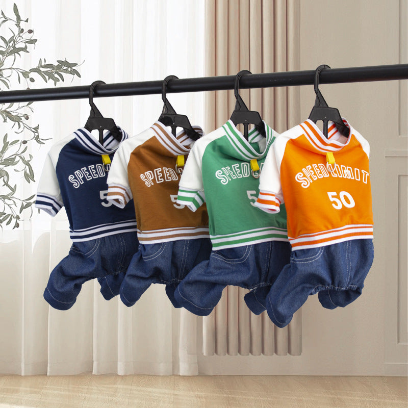 Four-Legged Fashion Dog Sweater – Casual Polyester Knit in 4 Colors (S–3XL)