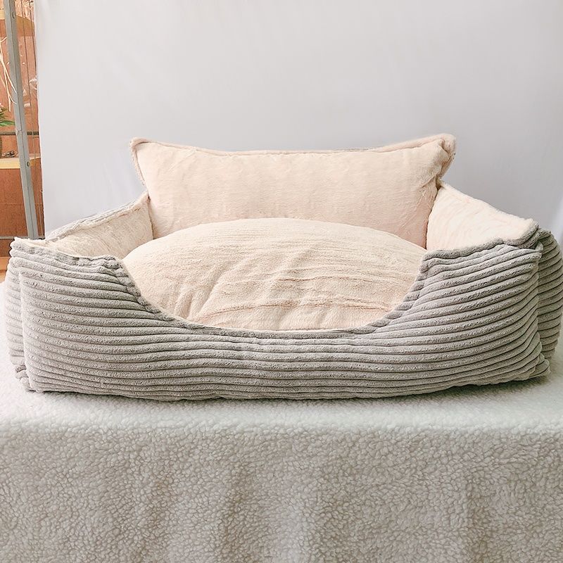 Washable Plush Dog Kennel Bed – Cozy Warm Nest with Removable Cover (M & L)