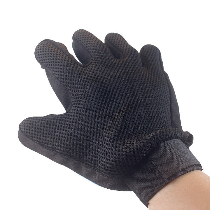 Five-Finger Pet Shower Gloves with Spray and Massage Brush