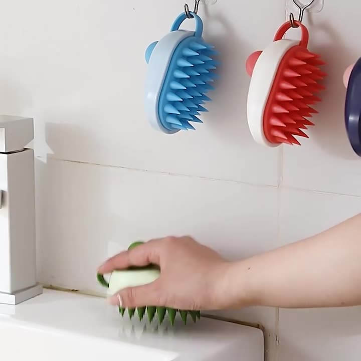 Soft Gel Pet Shampoo Brush Bath Massager for Dogs and Cats