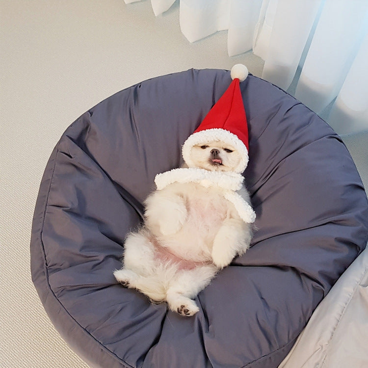 Moisture-Proof Washable Dog Bed – Large Round Nest with Removable Cover (3 Sizes)