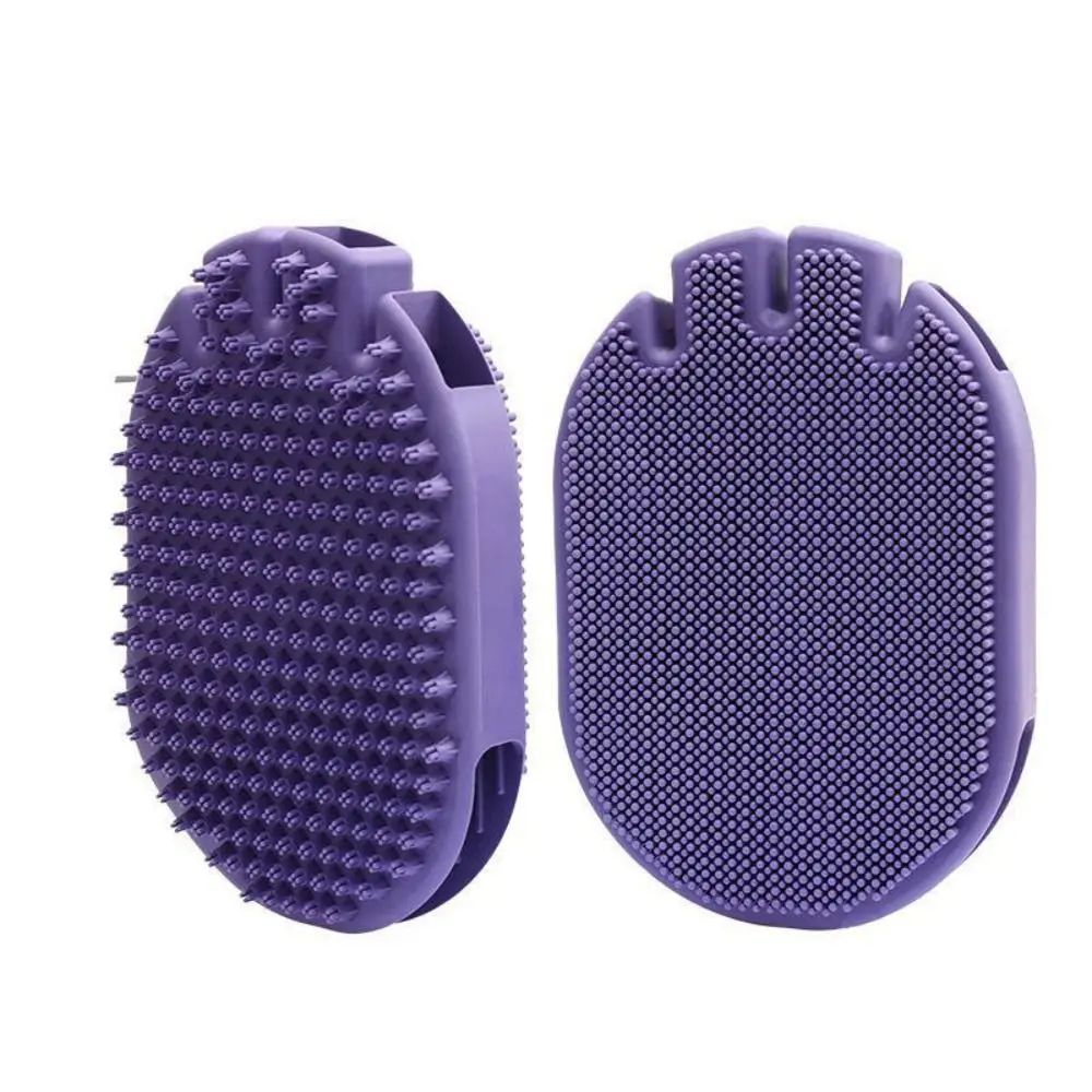 Dual-Sided Pet Shampoo and Grooming Brush Soft Bristle for Dogs