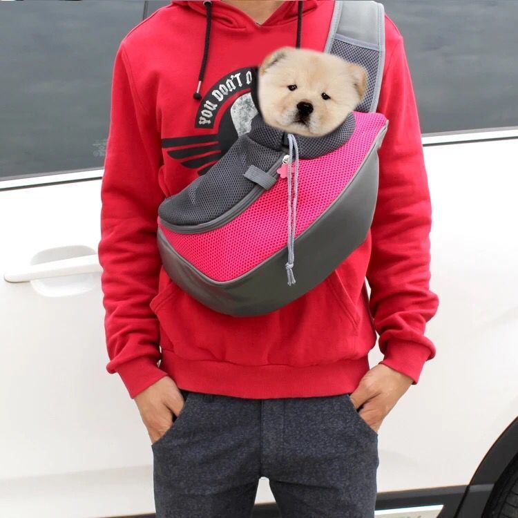 Outdoor Mesh Pet Carrier Shoulder Sling Bag for Cats and Dogs