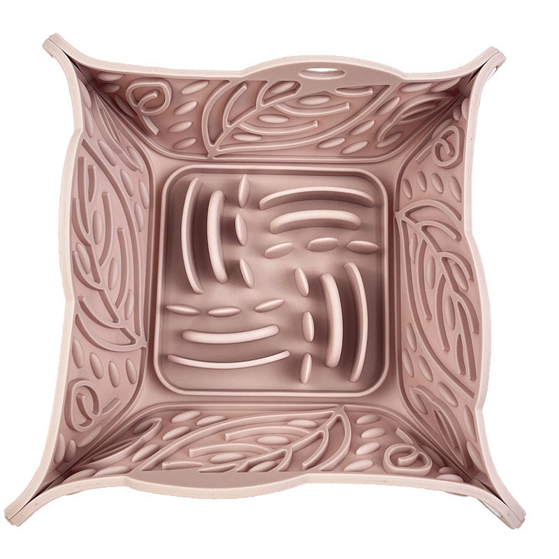 Foldable Silicone Pet Feeding Mat and Bowl Multi-Functional Tableware