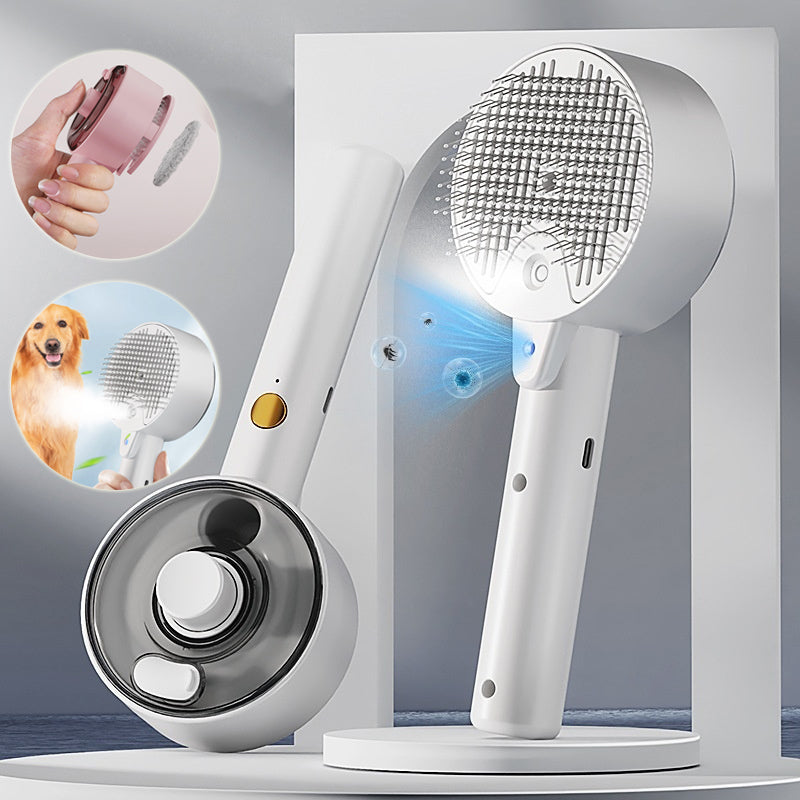 Self-Cleaning Pet Hair Remover Brush for Dogs and Cats