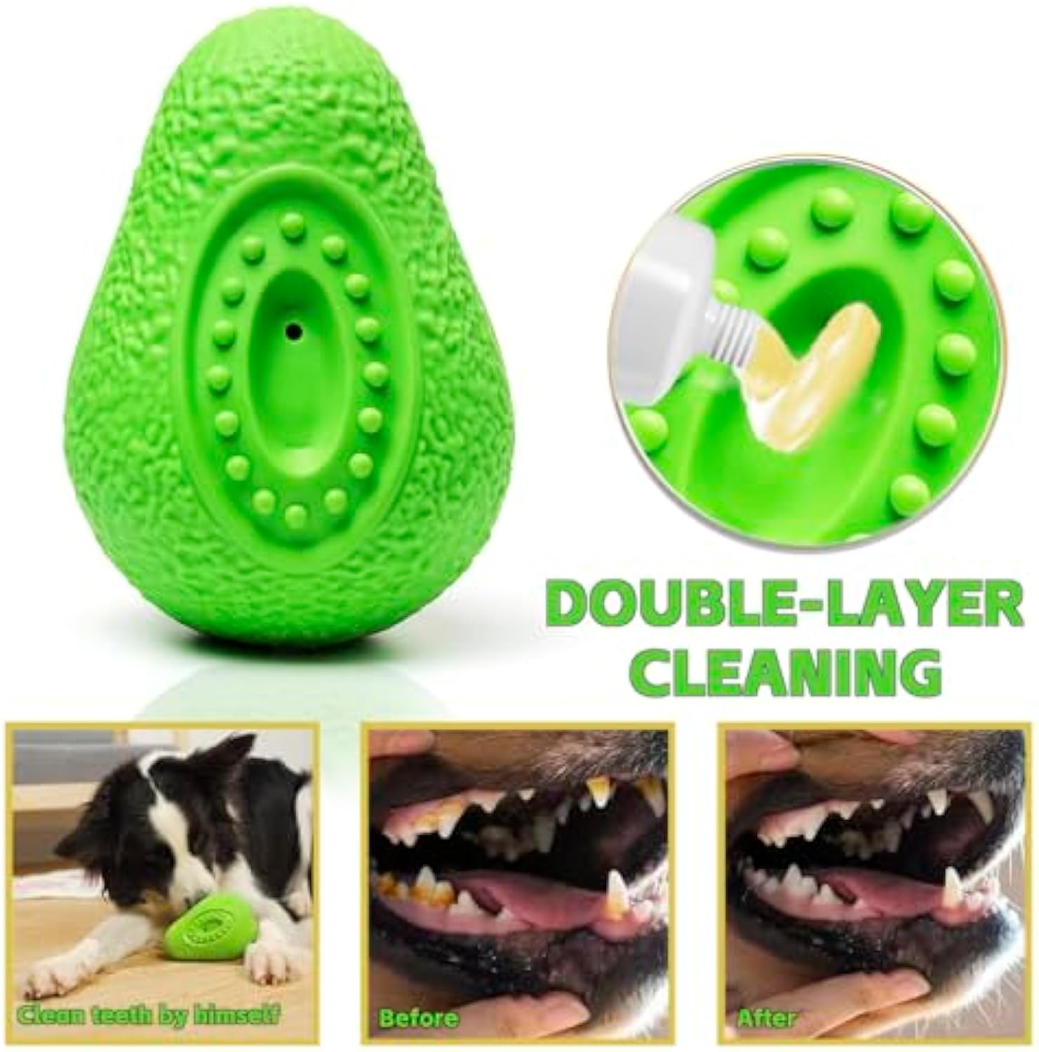 Indestructible Rubber Dog Chew Toy Heavy Duty for All Breeds