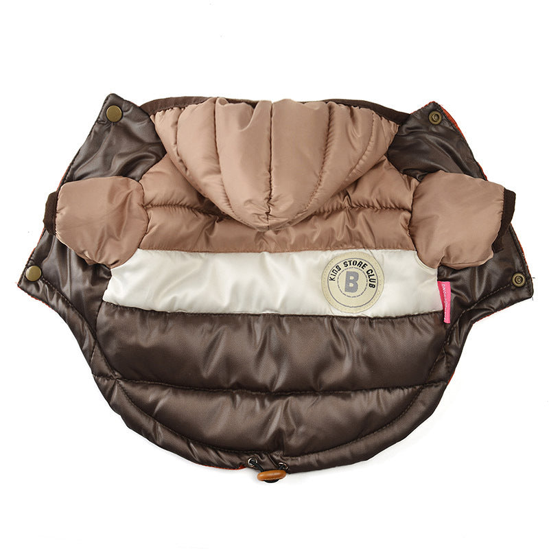 Waterproof Cotton-Padded Dog Jacket – Warm Winter Coat in 5 Colors (Size 10–26)