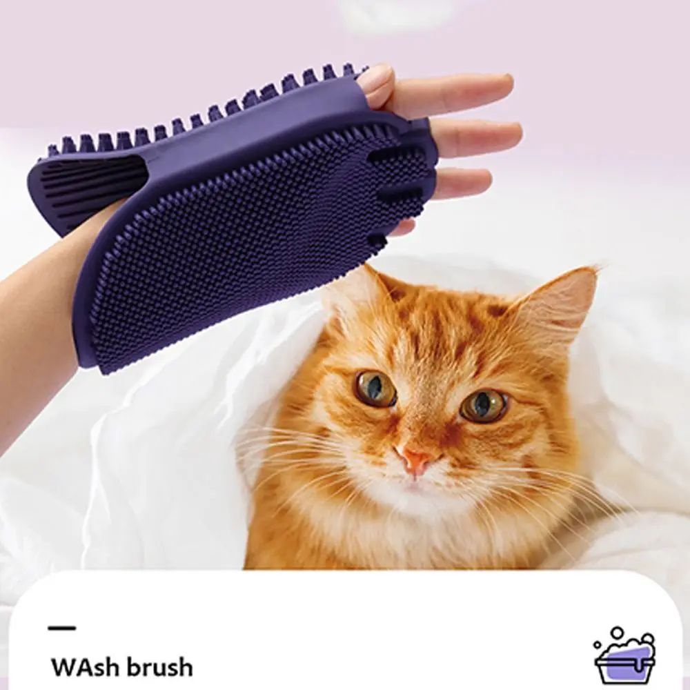 Dual-Sided Pet Shampoo and Grooming Brush Soft Bristle for Dogs