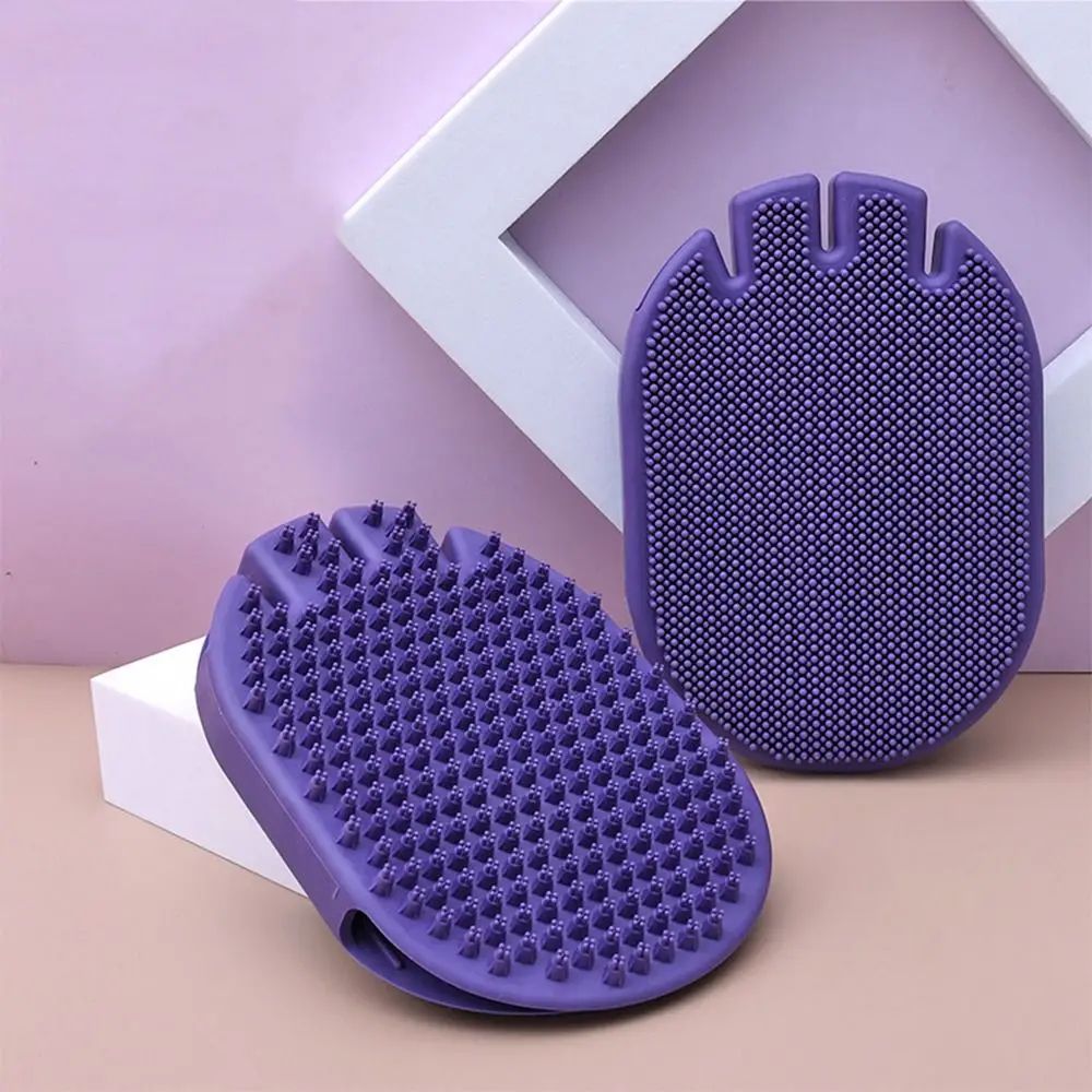 Dual-Sided Pet Shampoo and Grooming Brush Soft Bristle for Dogs