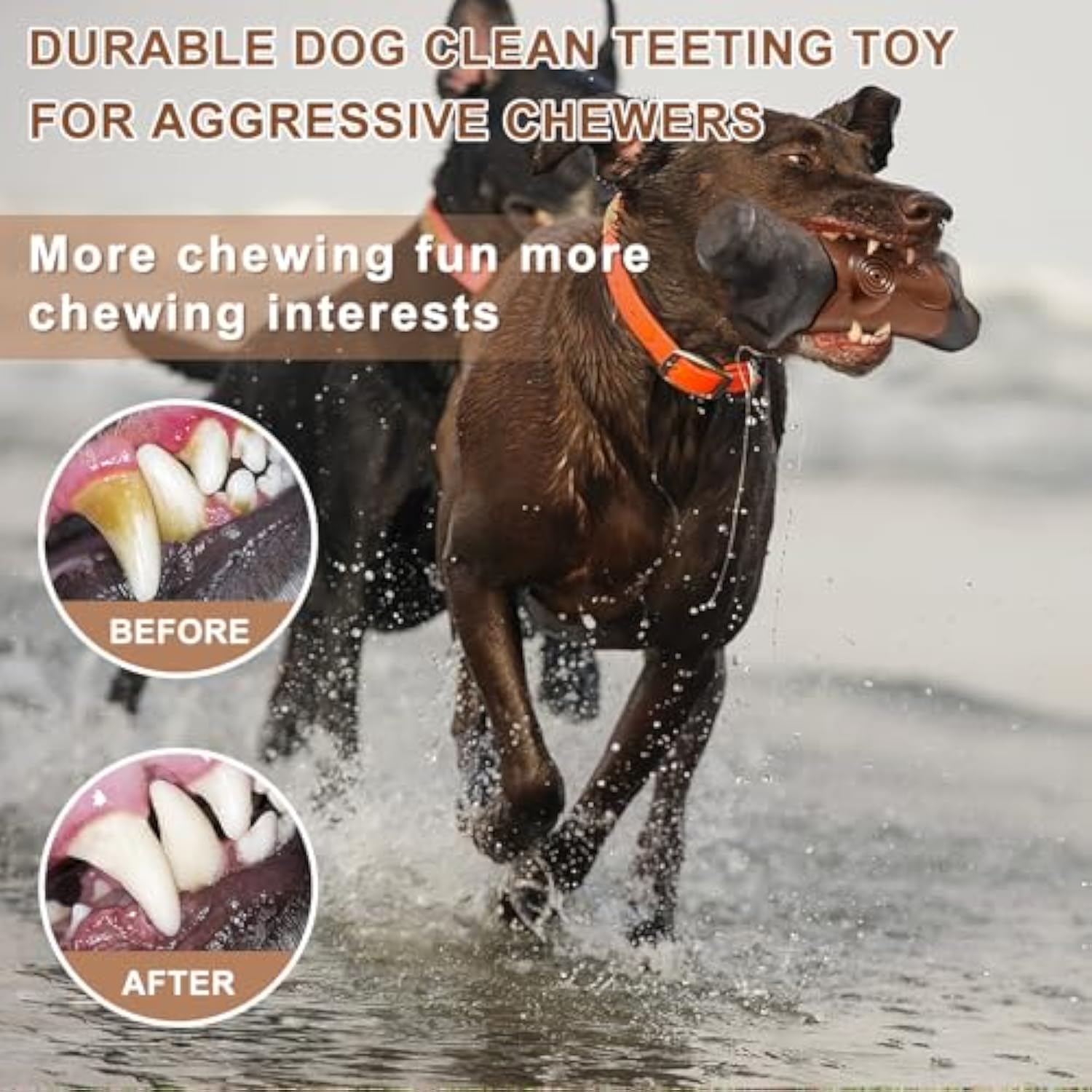 Durable Bacon Flavor Dog Chew Toy for Large Aggressive Dogs