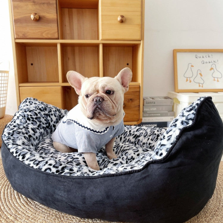 Thickened Plush Dog Sofa Bed – Cozy Bolster Mat for Large Dogs